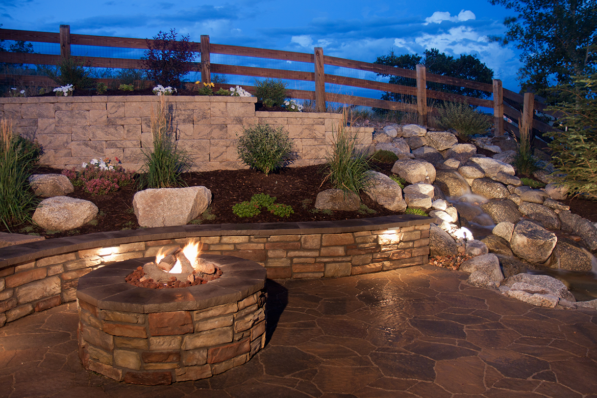 A beautiful outdoor fire pit